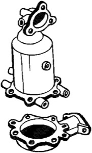 Katalysator med tillbeh�r in the group Exhaust parts / Catalytic converter at  Professional Parts Sweden AB (090-402)