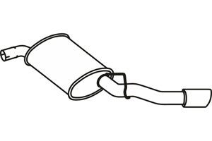 Rear muffler in the group Exhaust parts / Exhaust muffler & kits at  Professional Parts Sweden AB (P10007)