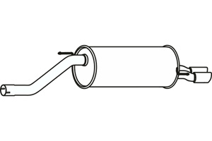 Rear muffler in the group Exhaust parts / Exhaust muffler & kits at  Professional Parts Sweden AB (P10011)