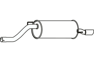 Rear muffler in the group Exhaust parts / Exhaust muffler & kits at  Professional Parts Sweden AB (P10015)