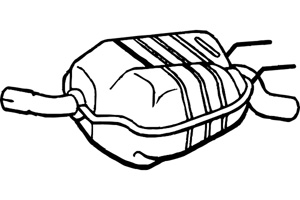Rear muffler in the group  at  Professional Parts Sweden AB (P1030)