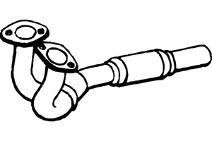 Front pipe in the group Exhaust parts / Exhaust muffler & kits at  Professional Parts Sweden AB (P1033)