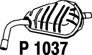 Rear muffler in the group  at  Professional Parts Sweden AB (P1037)