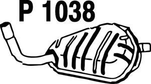 Rear muffler in the group  at  Professional Parts Sweden AB (P1038)