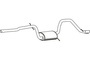 Rear muffler in the group Exhaust parts / Exhaust muffler & kits at  Professional Parts Sweden AB (P11001)