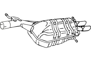 Rear muffler in the group Exhaust parts / Exhaust muffler & kits at  Professional Parts Sweden AB (P11005)