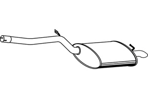 Rear muffler in the group Exhaust parts / Exhaust muffler & kits at  Professional Parts Sweden AB (P11010)