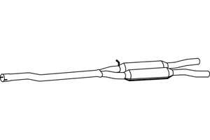 Intermediate muffler in the group Exhaust parts / Exhaust muffler & kits at  Professional Parts Sweden AB (P11013)