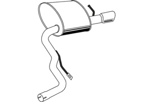 Rear muffler in the group Exhaust parts / Exhaust muffler & kits at  Professional Parts Sweden AB (P11022)
