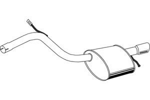 Rear muffler in the group Exhaust parts / Exhaust muffler & kits at  Professional Parts Sweden AB (P11023)