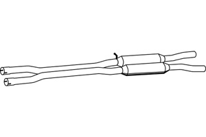 Intermediate muffler in the group Exhaust parts / Exhaust muffler & kits at  Professional Parts Sweden AB (P11024)