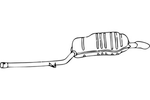 Rear muffler in the group Exhaust parts / Exhaust muffler & kits at  Professional Parts Sweden AB (P11027)