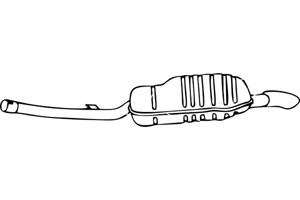 Rear muffler in the group Exhaust parts / Exhaust muffler & kits at  Professional Parts Sweden AB (P11028)