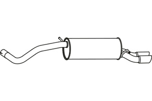 Rear muffler in the group Exhaust parts / Exhaust muffler & kits at  Professional Parts Sweden AB (P11030)