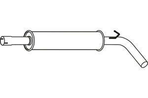 Intermediate muffler in the group Exhaust parts / Exhaust muffler & kits at  Professional Parts Sweden AB (P11038)
