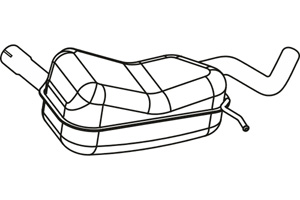 Intermediate muffler in the group Exhaust parts / Exhaust muffler & kits at  Professional Parts Sweden AB (P11039)