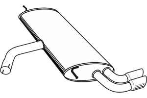 Rear muffler in the group Exhaust parts / Exhaust muffler & kits at  Professional Parts Sweden AB (P11040)