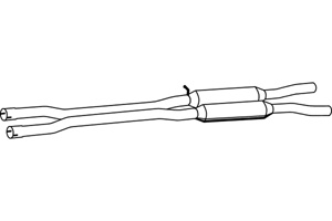 Intermediate muffler in the group Exhaust parts / Exhaust muffler & kits at  Professional Parts Sweden AB (P11051)