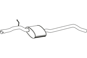 Intermediate muffler in the group Exhaust parts / Exhaust muffler & kits at  Professional Parts Sweden AB (P11055)