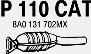 Catalytic converter in the group  at  Professional Parts Sweden AB (P110CAT)