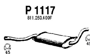 Intermediate muffler in the group  at  Professional Parts Sweden AB (P1117)