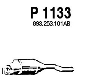 Intermediate muffler i gruppen Tillflligt dolda artiklar hos  Professional Parts Sweden AB (P1133)