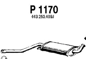 Intermediate muffler in the group  at  Professional Parts Sweden AB (P1170)
