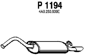 Rear muffler in the group  at  Professional Parts Sweden AB (P1194)