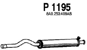 Intermediate muffler in the group  at  Professional Parts Sweden AB (P1195)