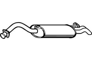 Rear muffler in the group  at  Professional Parts Sweden AB (P1200)