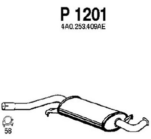 Intermediate muffler in the group  at  Professional Parts Sweden AB (P1201)