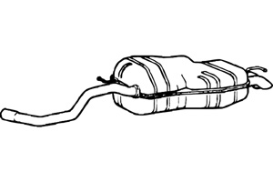 Rear muffler in the group  at  Professional Parts Sweden AB (P1206)