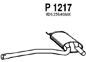 Intermediate muffler in the group  at  Professional Parts Sweden AB (P1217)