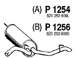 Rear muffler in the group  at  Professional Parts Sweden AB (P1254)