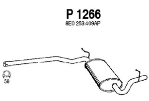 Intermediate muffler in the group  at  Professional Parts Sweden AB (P1266)