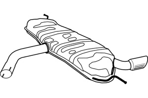Rear muffler in the group  at  Professional Parts Sweden AB (P1271)