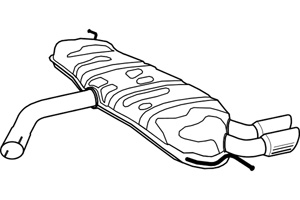 Rear muffler in the group  at  Professional Parts Sweden AB (P1275)
