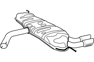Rear muffler in the group  at  Professional Parts Sweden AB (P1278)