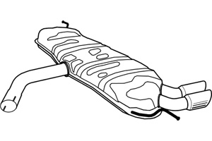 Rear muffler in the group  at  Professional Parts Sweden AB (P1292)