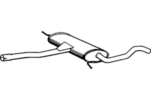 Intermediate muffler in the group Exhaust parts / Exhaust muffler & kits at  Professional Parts Sweden AB (P1314)