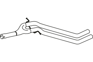 Intermediate pipe in the group Exhaust parts / Exhaust muffler & kits at  Professional Parts Sweden AB (P1331)