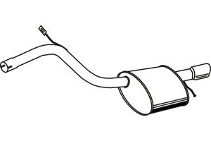 Rear muffler in the group Exhaust parts / Exhaust muffler & kits at  Professional Parts Sweden AB (P1332)