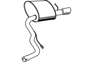 Rear muffler in the group Exhaust parts / Exhaust muffler & kits at  Professional Parts Sweden AB (P1333)