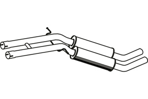 Intermediate muffler in the group Exhaust parts / Exhaust muffler & kits at  Professional Parts Sweden AB (P1334)