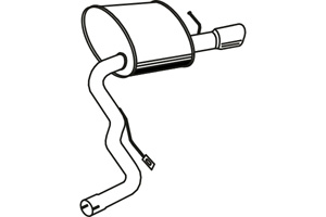 Rear muffler in the group Exhaust parts / Exhaust muffler & kits at  Professional Parts Sweden AB (P1338)