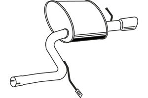 Rear muffler in the group Exhaust parts / Exhaust muffler & kits at  Professional Parts Sweden AB (P1341)