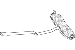 Rear muffler in the group Exhaust parts / Exhaust muffler & kits at  Professional Parts Sweden AB (P1342)