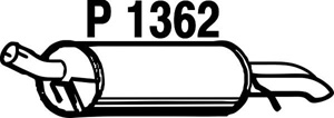 Rear muffler in the group Exhaust parts / Exhaust muffler & kits at  Professional Parts Sweden AB (P1362)