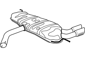 Rear muffler in the group  at  Professional Parts Sweden AB (P1367)