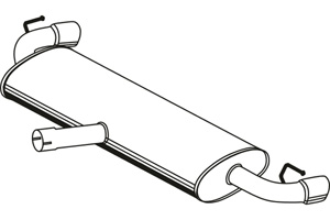 Rear muffler in the group Exhaust parts / Exhaust muffler & kits at  Professional Parts Sweden AB (P1381)